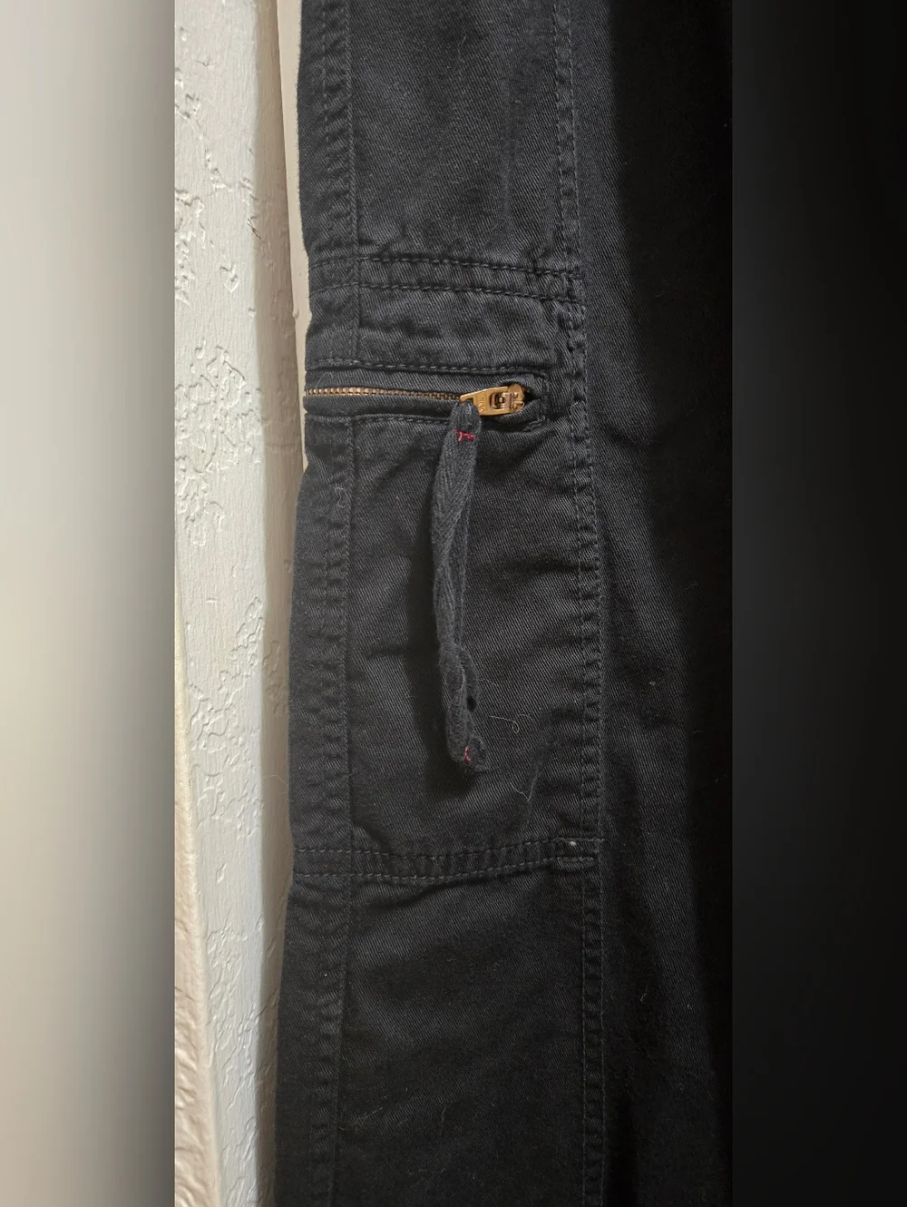 Johnny Was Hinga Wide Leg Embroidered Cargo Pants Black Boho Floral Size L - Picture 4 of 15